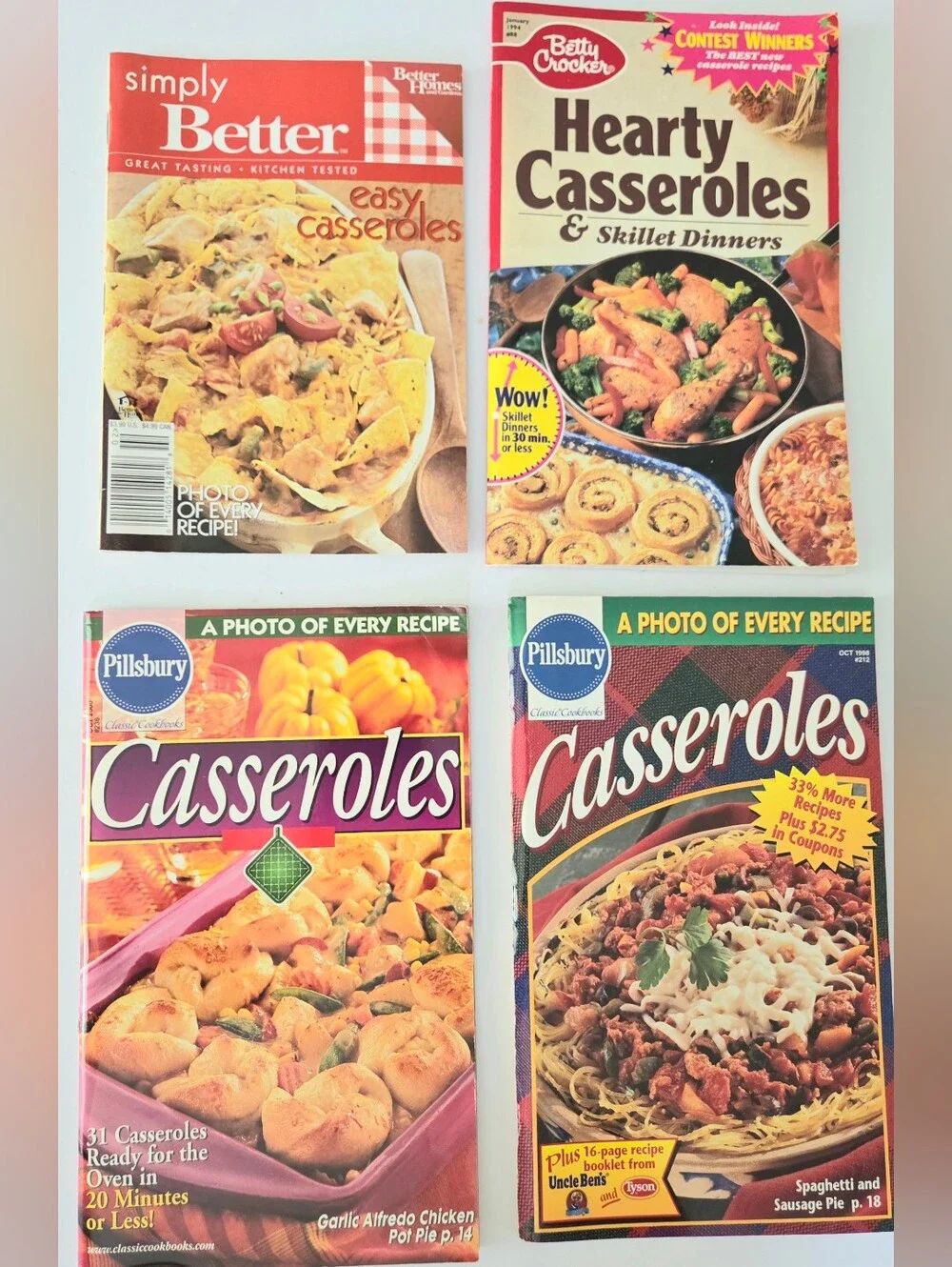 20 CASSEROLES AND ONE DISH MEALS RECIPE COOKBOOKS BOOKLETS